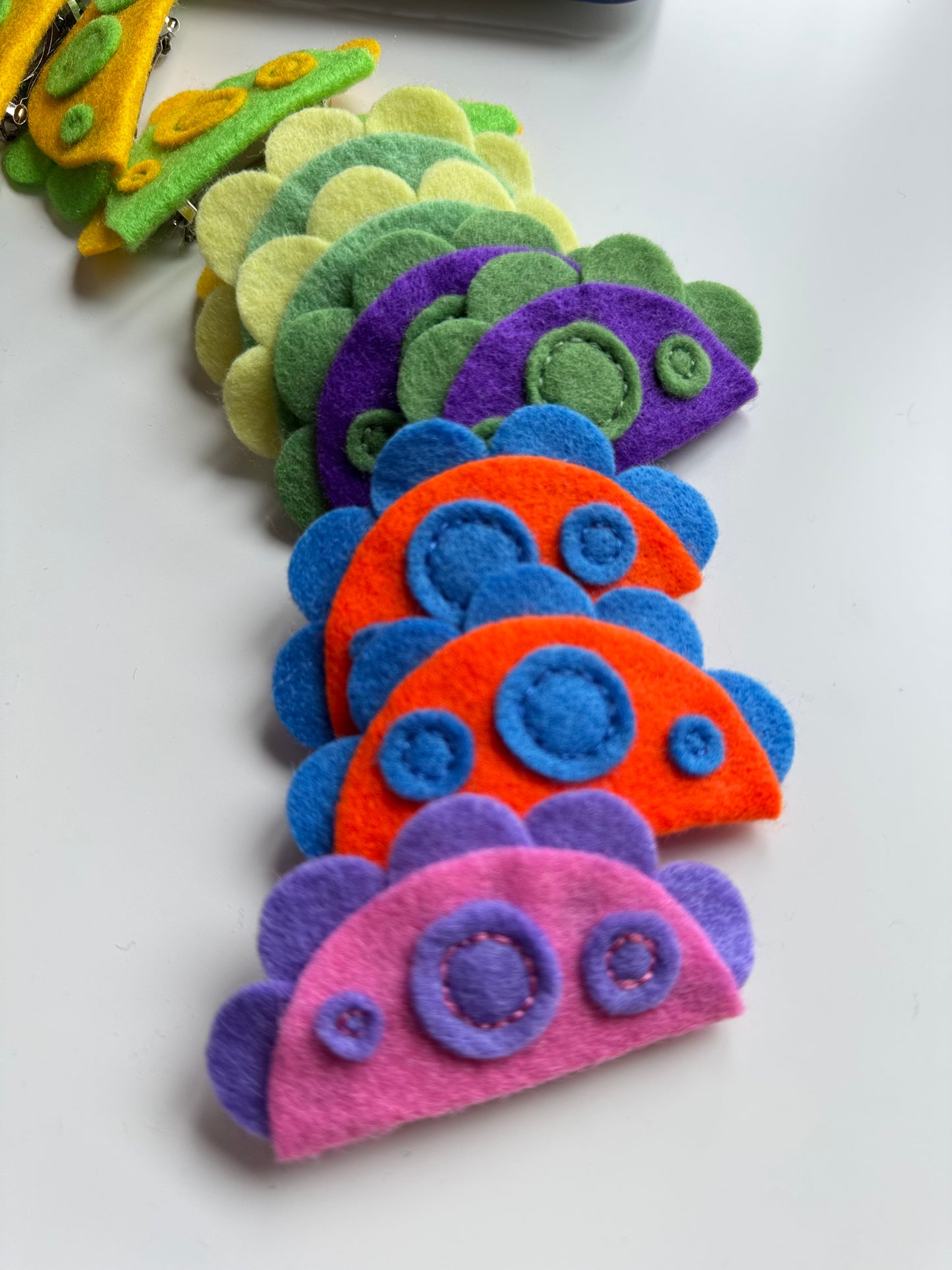 Handmade Colourful Hair Clips for Girls “Bubble Bloom” Set of two