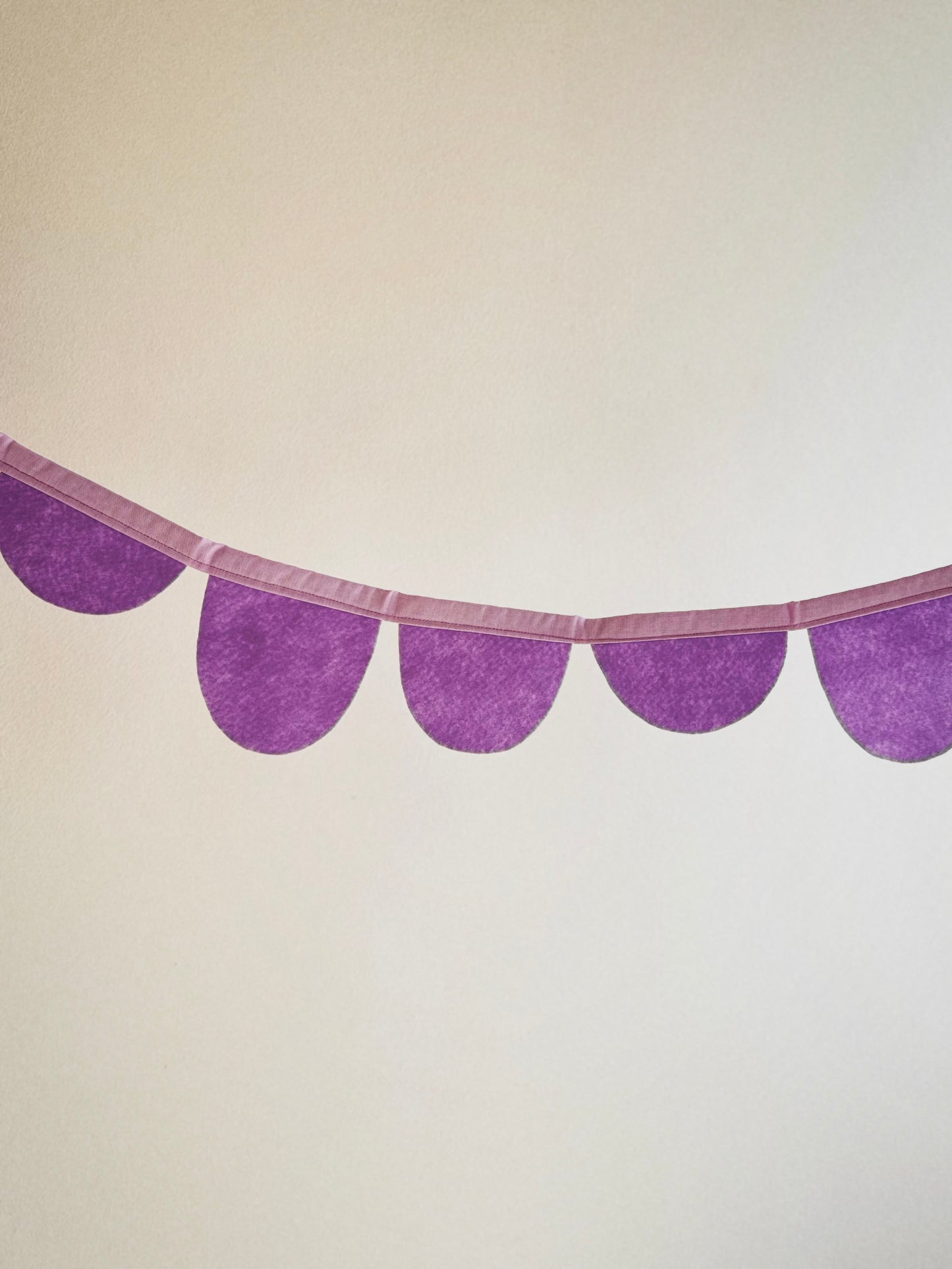 Garland Wall Decor / Purple half moon bunting banner