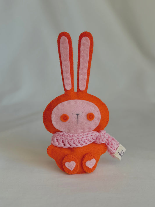 Max the Bunny (small) / Orange with Soft Pink