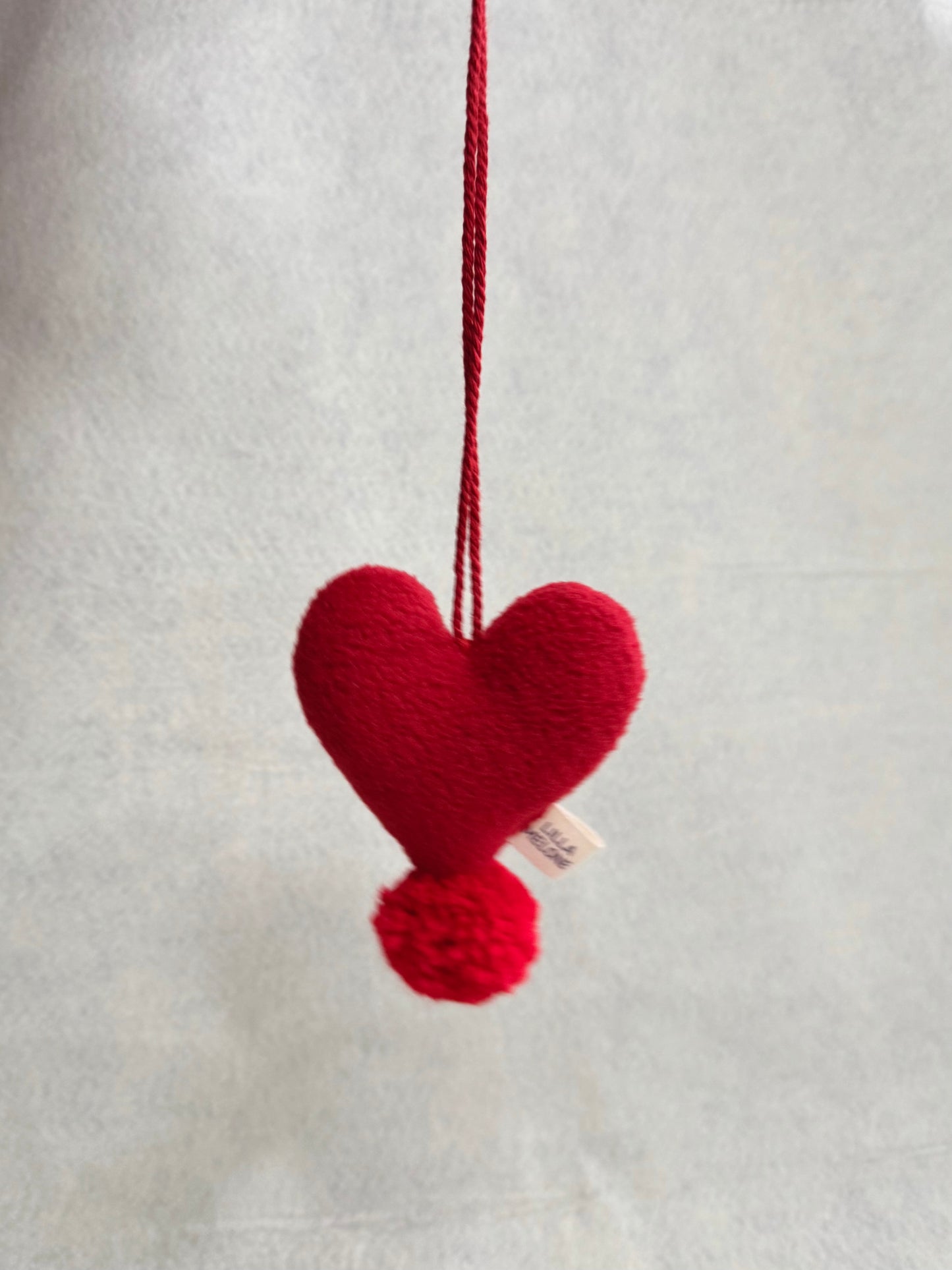 Handmade Plush Heart Bag Charm - Love Pom | Valentines Gift | Add to Flowers Gift | Bag Accessories