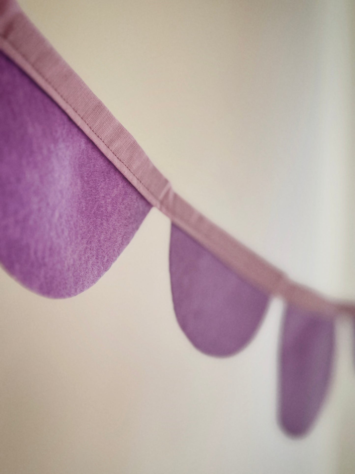 Garland Wall Decor / Purple half moon bunting banner